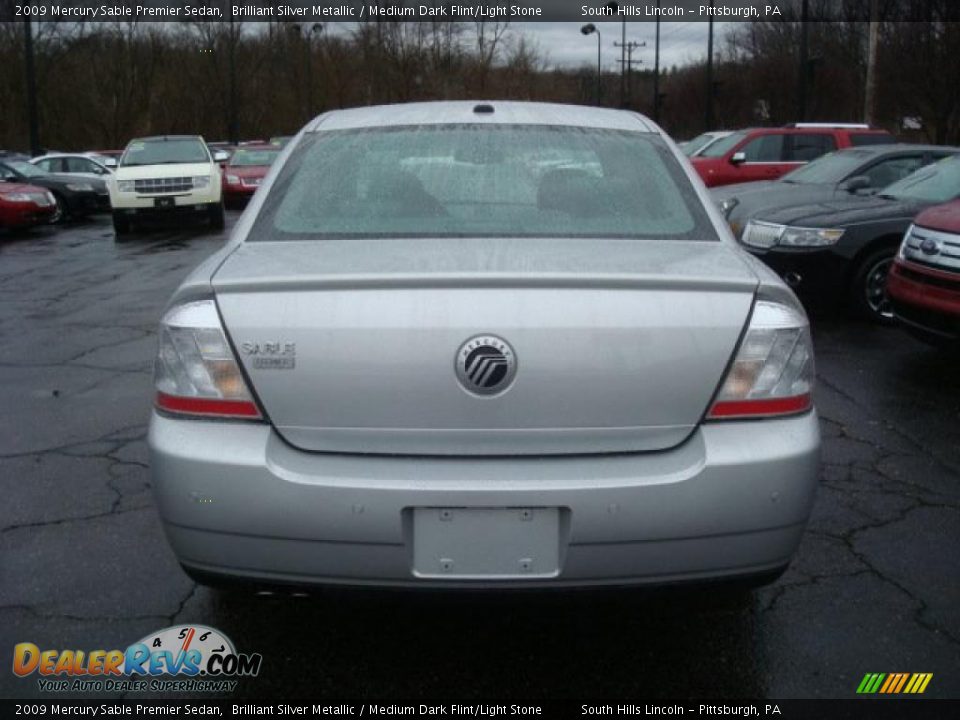 2009 Mercury Sable Premier Sedan Brilliant Silver Metallic / Medium Dark Flint/Light Stone Photo #3