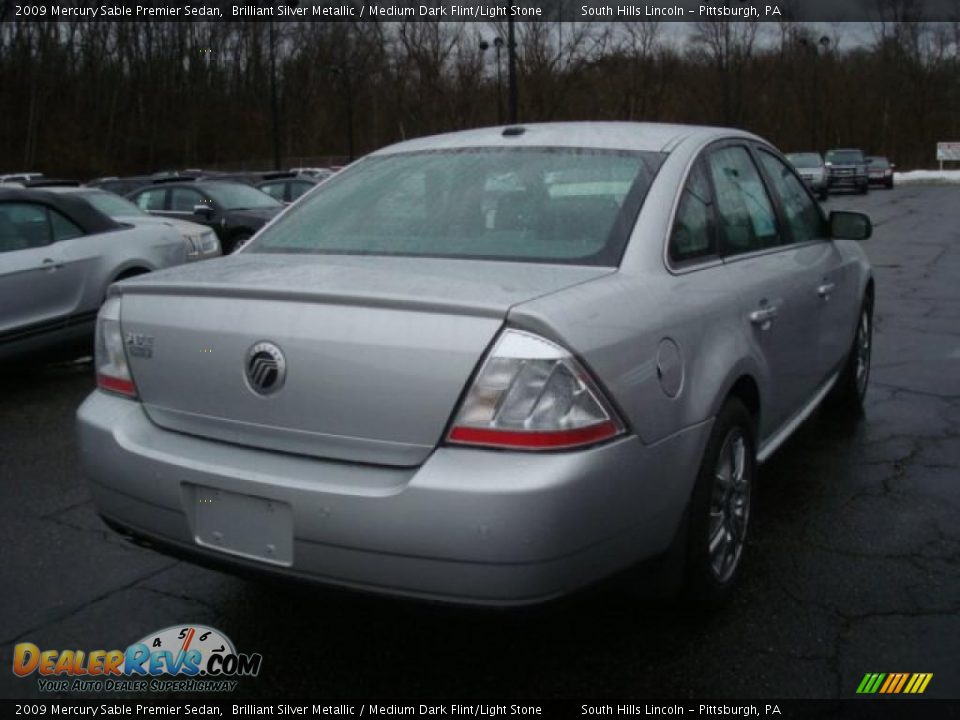 2009 Mercury Sable Premier Sedan Brilliant Silver Metallic / Medium Dark Flint/Light Stone Photo #4