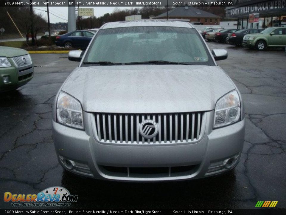 2009 Mercury Sable Premier Sedan Brilliant Silver Metallic / Medium Dark Flint/Light Stone Photo #6