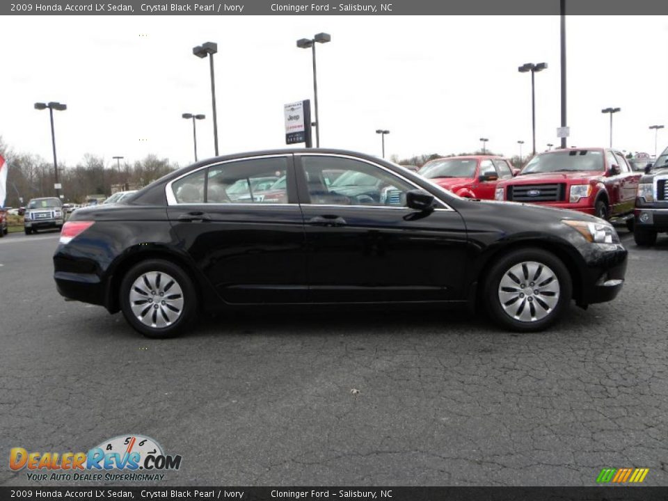 2009 Honda Accord LX Sedan Crystal Black Pearl / Ivory Photo #2