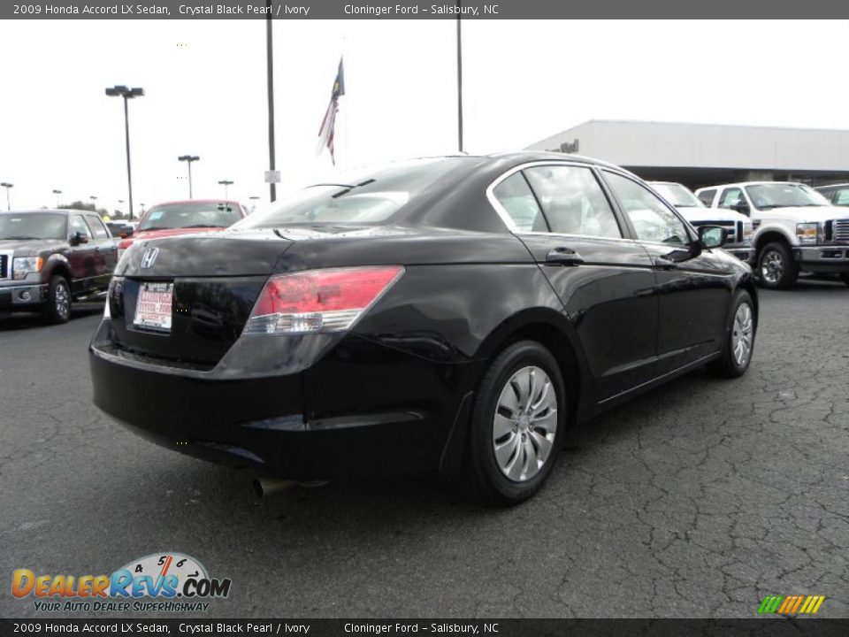 2009 Honda Accord LX Sedan Crystal Black Pearl / Ivory Photo #3