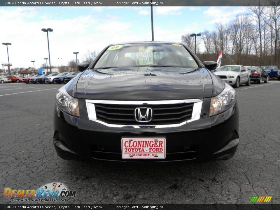 2009 Honda Accord LX Sedan Crystal Black Pearl / Ivory Photo #7