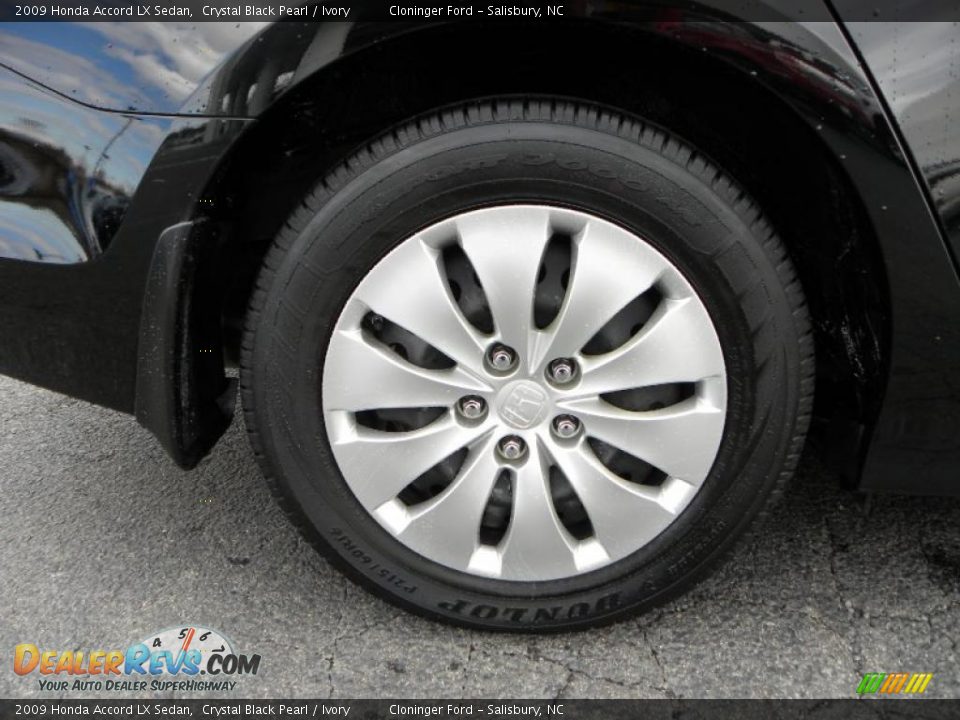 2009 Honda Accord LX Sedan Crystal Black Pearl / Ivory Photo #12