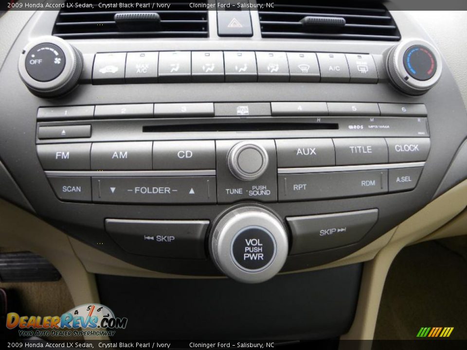2009 Honda Accord LX Sedan Crystal Black Pearl / Ivory Photo #18