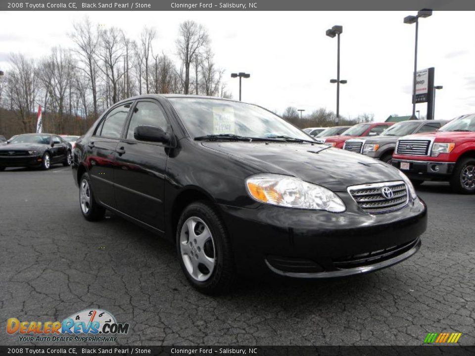 2008 Toyota Corolla CE Black Sand Pearl / Stone Photo #1