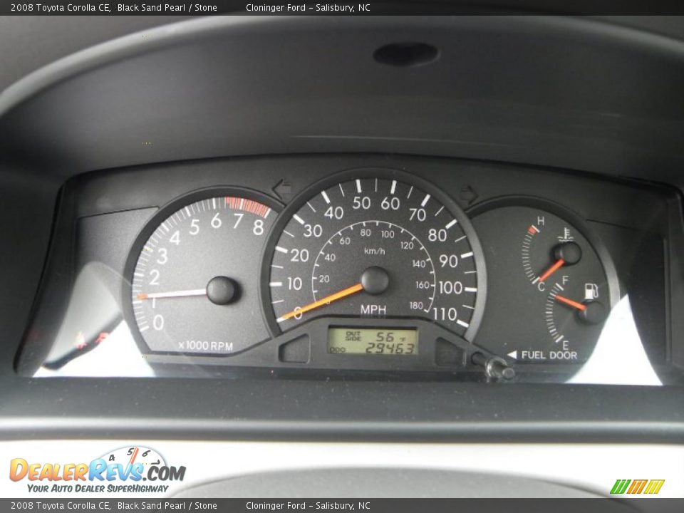 2008 Toyota Corolla CE Black Sand Pearl / Stone Photo #16