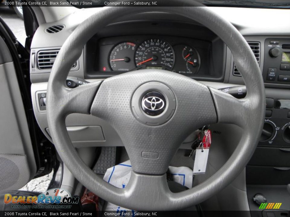 2008 Toyota Corolla CE Black Sand Pearl / Stone Photo #17