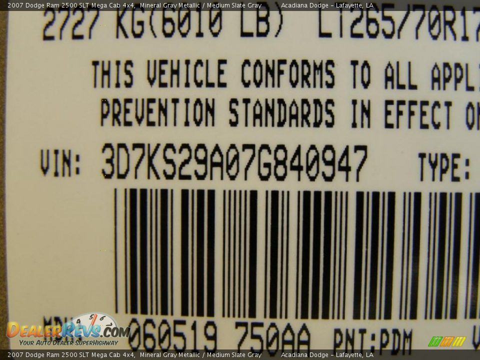 2007 Dodge Ram 2500 SLT Mega Cab 4x4 Mineral Gray Metallic / Medium Slate Gray Photo #13