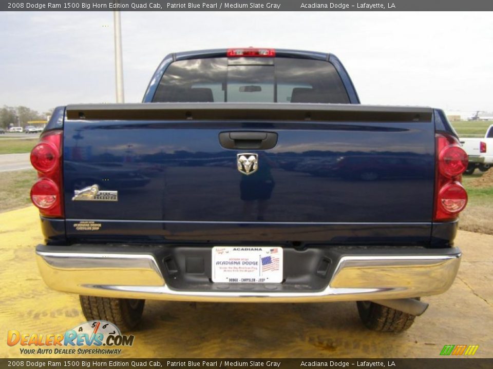 2008 Dodge Ram 1500 Big Horn Edition Quad Cab Patriot Blue Pearl / Medium Slate Gray Photo #4