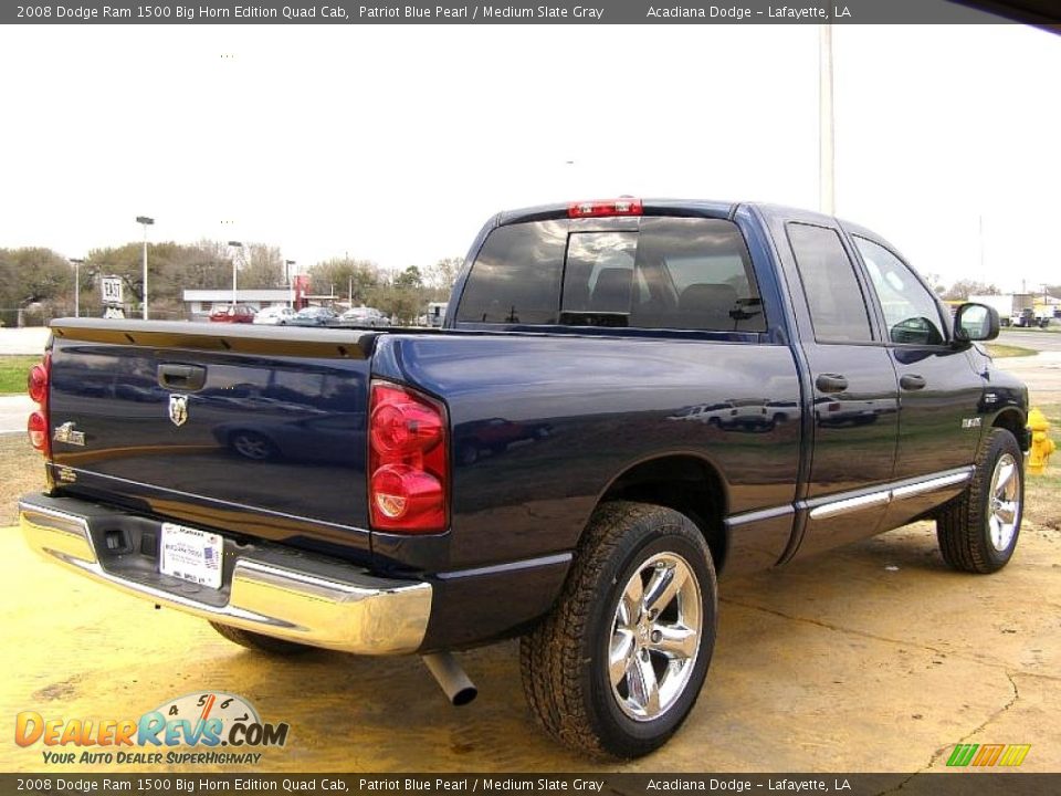 2008 Dodge Ram 1500 Big Horn Edition Quad Cab Patriot Blue Pearl / Medium Slate Gray Photo #5