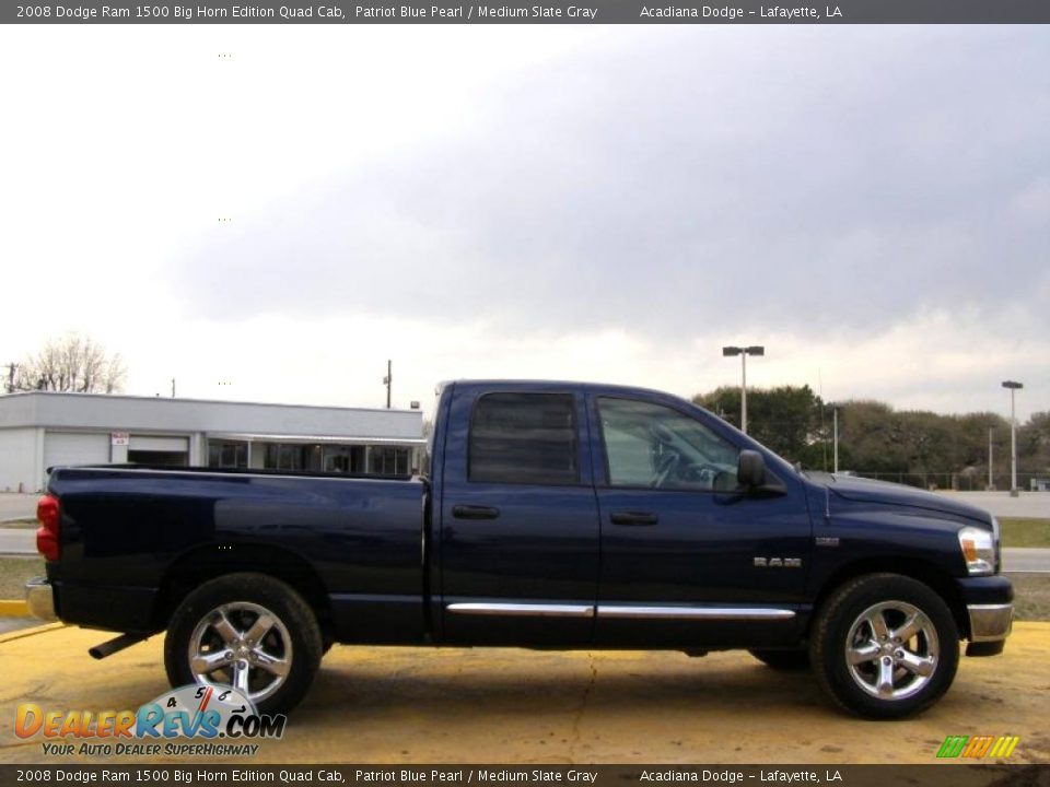 2008 Dodge Ram 1500 Big Horn Edition Quad Cab Patriot Blue Pearl / Medium Slate Gray Photo #6