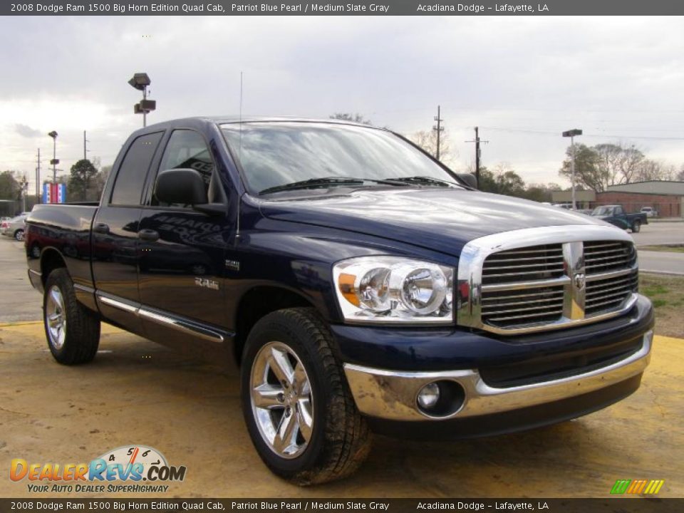 2008 Dodge Ram 1500 Big Horn Edition Quad Cab Patriot Blue Pearl / Medium Slate Gray Photo #7