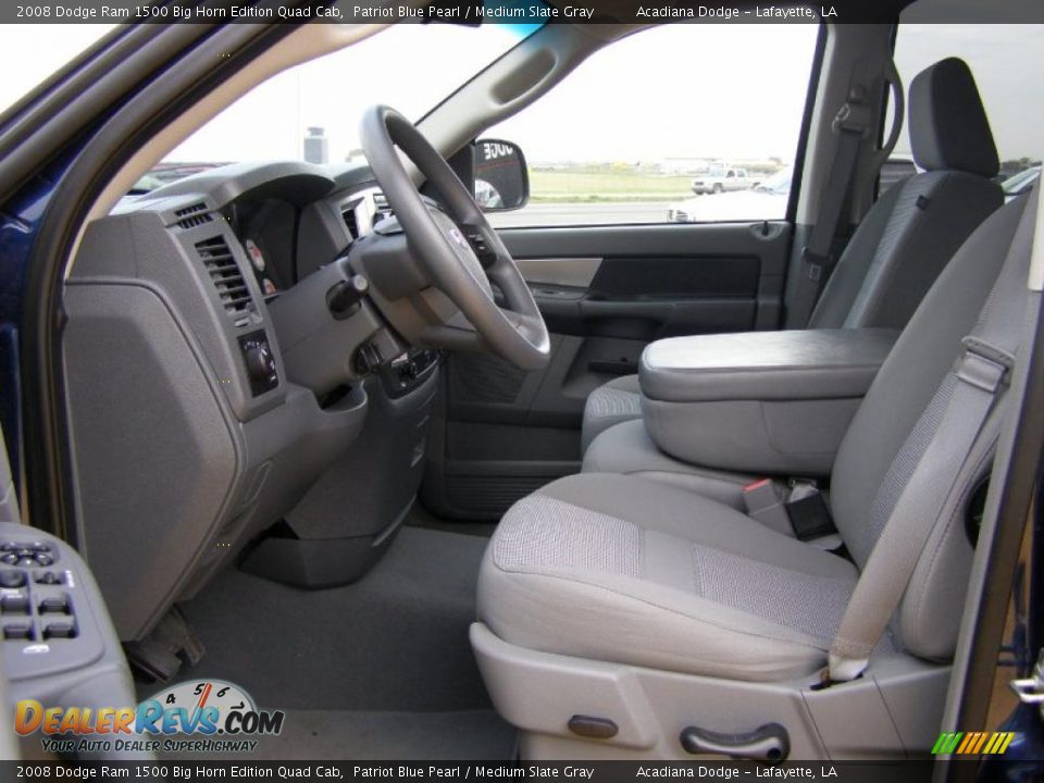 2008 Dodge Ram 1500 Big Horn Edition Quad Cab Patriot Blue Pearl / Medium Slate Gray Photo #9