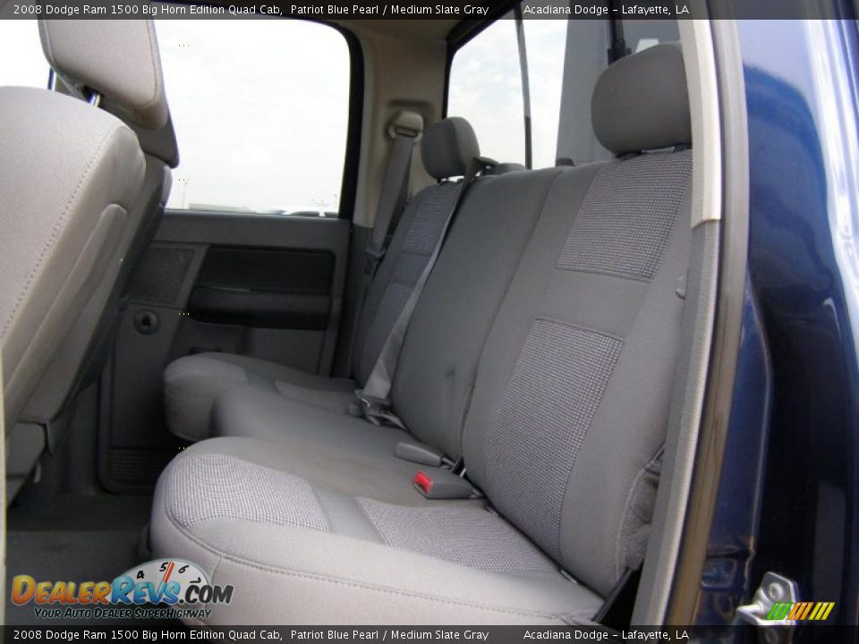 2008 Dodge Ram 1500 Big Horn Edition Quad Cab Patriot Blue Pearl / Medium Slate Gray Photo #10