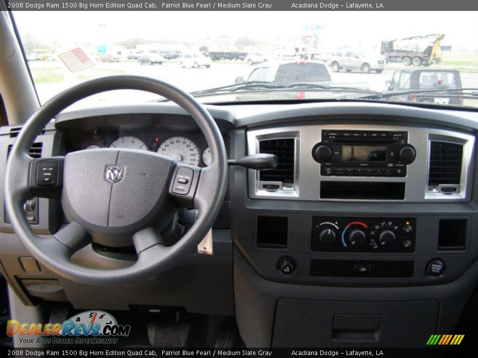 2008 Dodge Ram 1500 Big Horn Edition Quad Cab Patriot Blue Pearl / Medium Slate Gray Photo #11