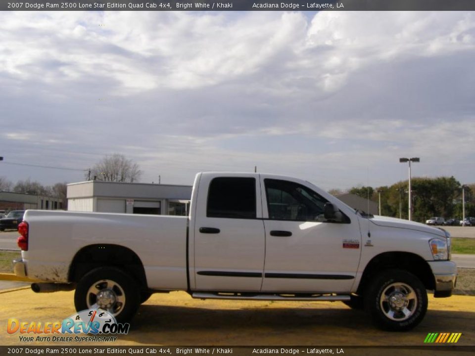 2007 Dodge Ram 2500 Lone Star Edition Quad Cab 4x4 Bright White / Khaki Photo #6
