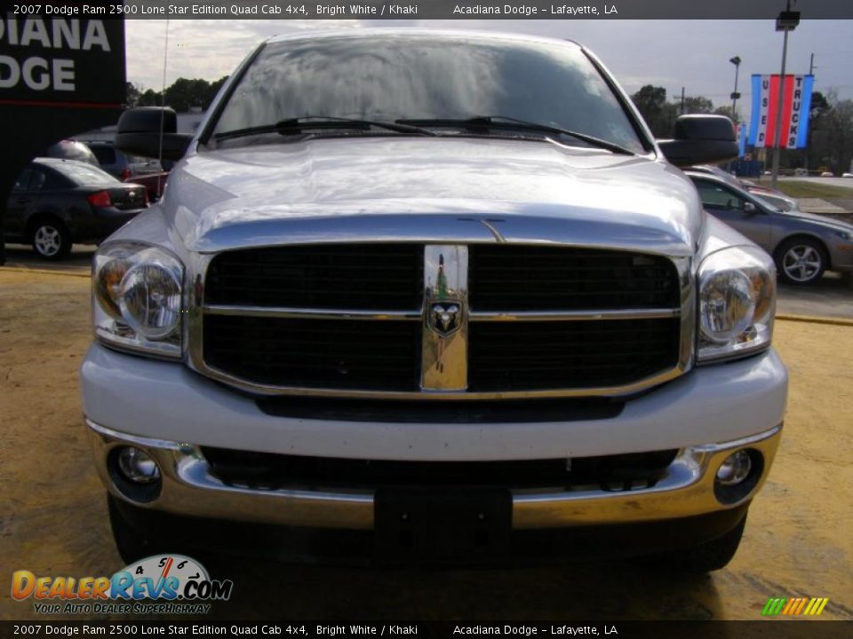 2007 Dodge Ram 2500 Lone Star Edition Quad Cab 4x4 Bright White / Khaki Photo #8