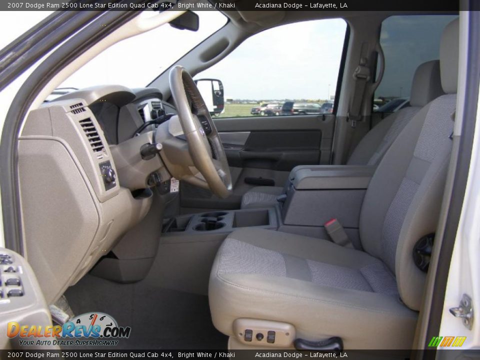 2007 Dodge Ram 2500 Lone Star Edition Quad Cab 4x4 Bright White / Khaki Photo #9
