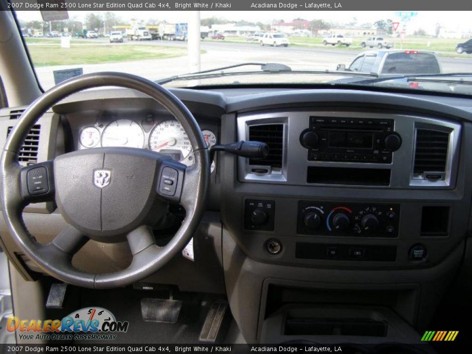 2007 Dodge Ram 2500 Lone Star Edition Quad Cab 4x4 Bright White / Khaki Photo #11