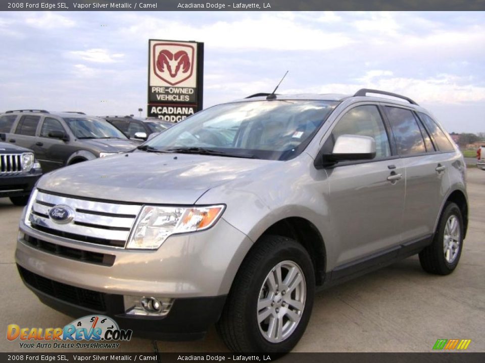2008 Ford Edge SEL Vapor Silver Metallic / Camel Photo #1