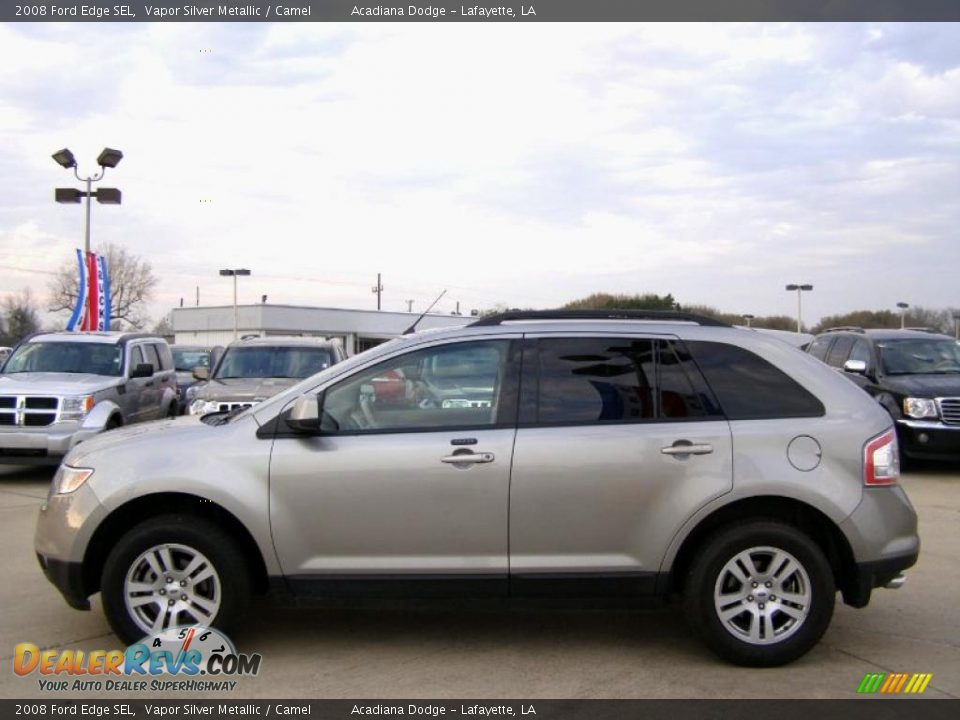 2008 Ford Edge SEL Vapor Silver Metallic / Camel Photo #2