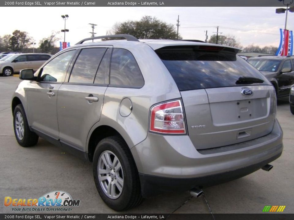 2008 Ford Edge SEL Vapor Silver Metallic / Camel Photo #3