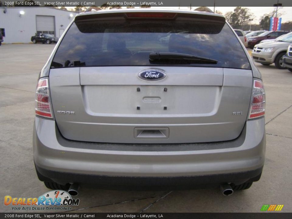 2008 Ford Edge SEL Vapor Silver Metallic / Camel Photo #4