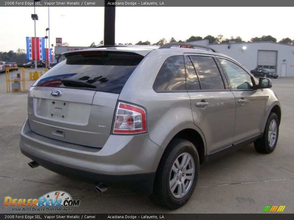 2008 Ford Edge SEL Vapor Silver Metallic / Camel Photo #5