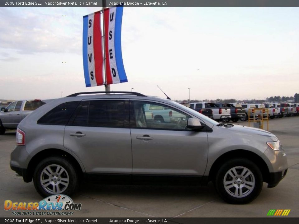 2008 Ford Edge SEL Vapor Silver Metallic / Camel Photo #6
