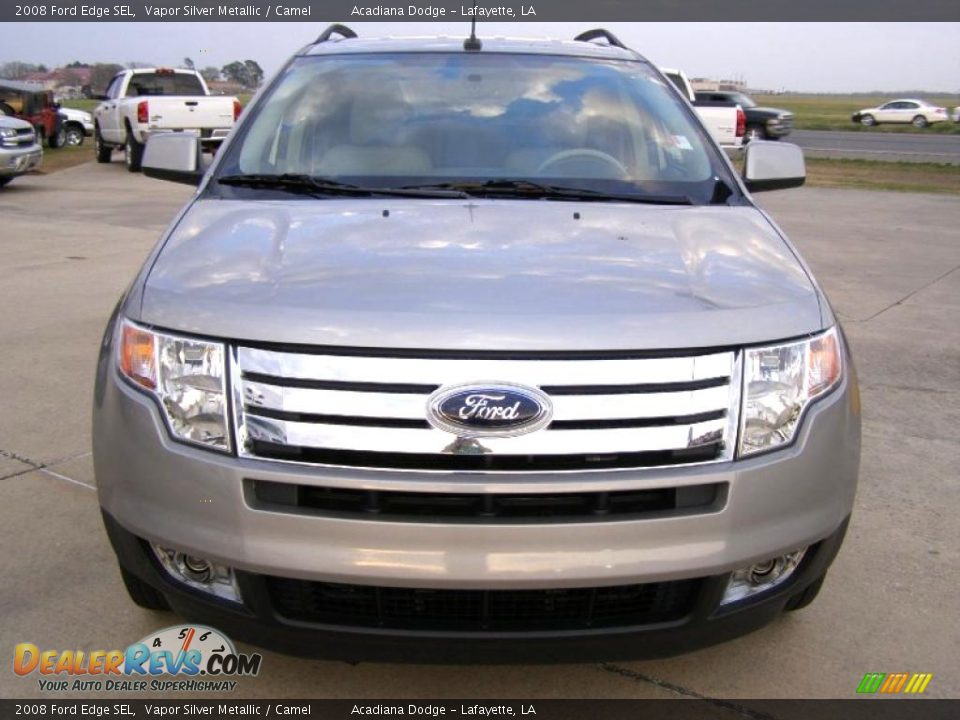 2008 Ford Edge SEL Vapor Silver Metallic / Camel Photo #8