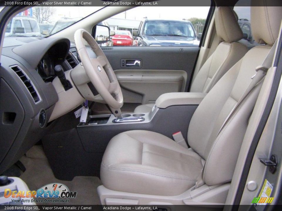 2008 Ford Edge SEL Vapor Silver Metallic / Camel Photo #9