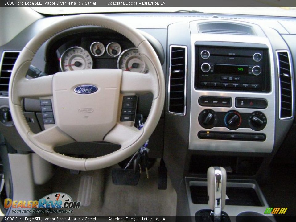 2008 Ford Edge SEL Vapor Silver Metallic / Camel Photo #11