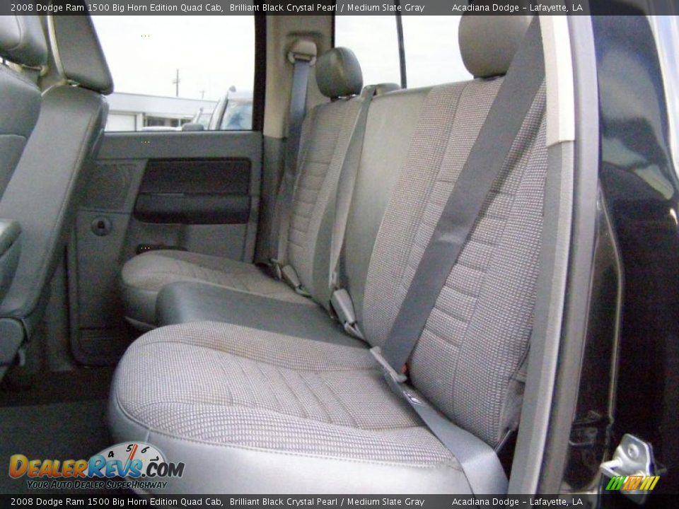 2008 Dodge Ram 1500 Big Horn Edition Quad Cab Brilliant Black Crystal Pearl / Medium Slate Gray Photo #10