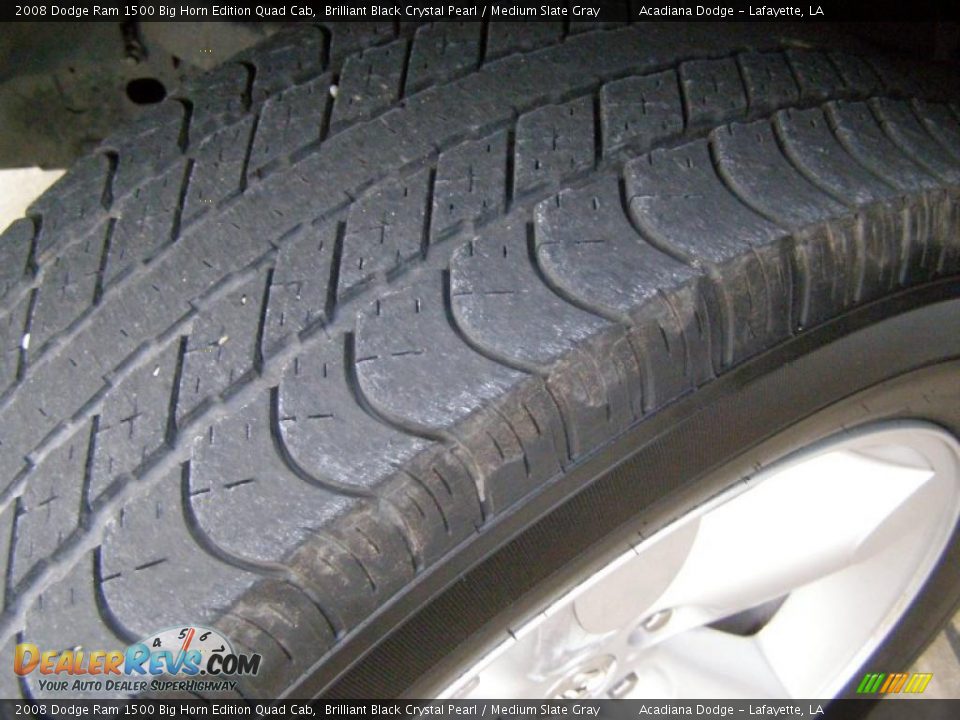 2008 Dodge Ram 1500 Big Horn Edition Quad Cab Brilliant Black Crystal Pearl / Medium Slate Gray Photo #12