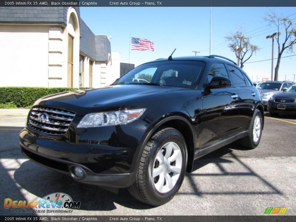 2005 Infiniti FX 35 AWD Black Obsidian / Graphite Photo #3