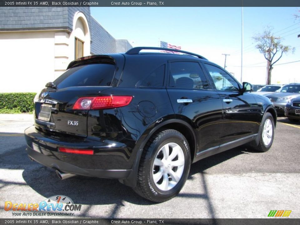2005 Infiniti FX 35 AWD Black Obsidian / Graphite Photo #6