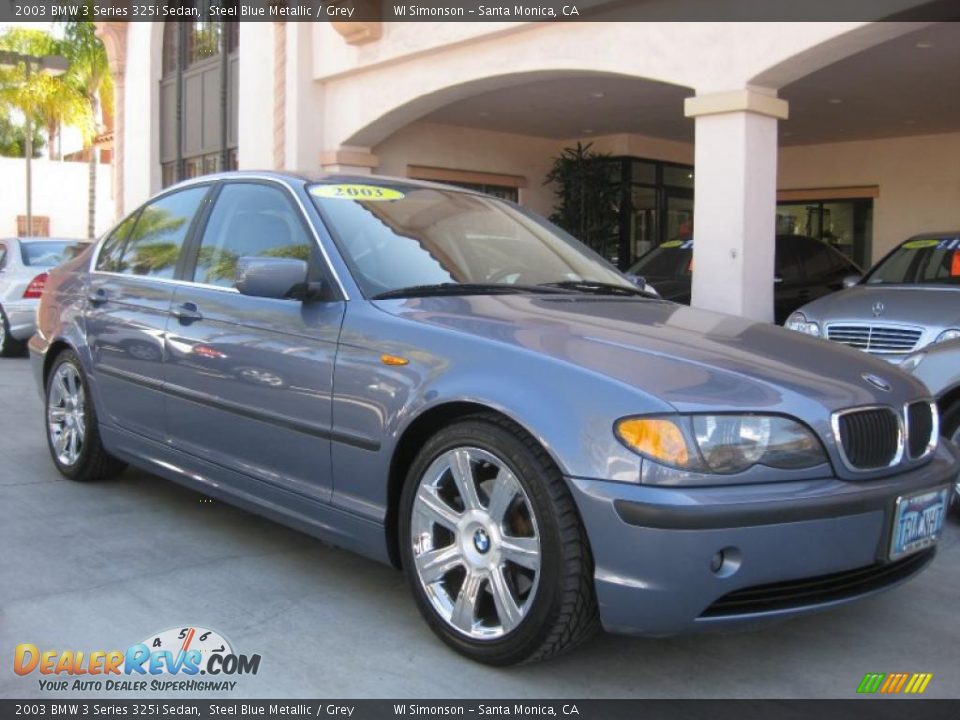 2003 BMW 3 Series 325i Sedan Steel Blue Metallic / Grey Photo #1