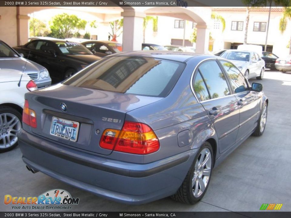 2003 BMW 3 Series 325i Sedan Steel Blue Metallic / Grey Photo #3
