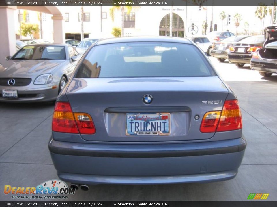 2003 BMW 3 Series 325i Sedan Steel Blue Metallic / Grey Photo #4