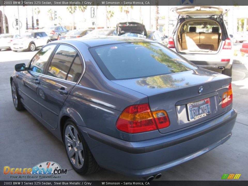 2003 BMW 3 Series 325i Sedan Steel Blue Metallic / Grey Photo #5