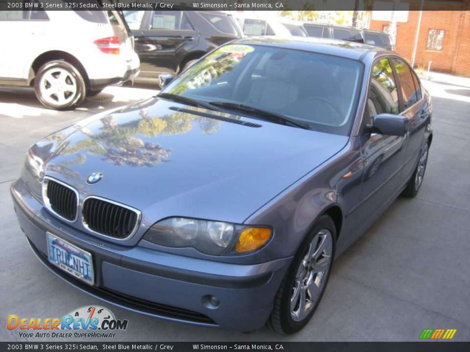 2003 BMW 3 Series 325i Sedan Steel Blue Metallic / Grey Photo #6
