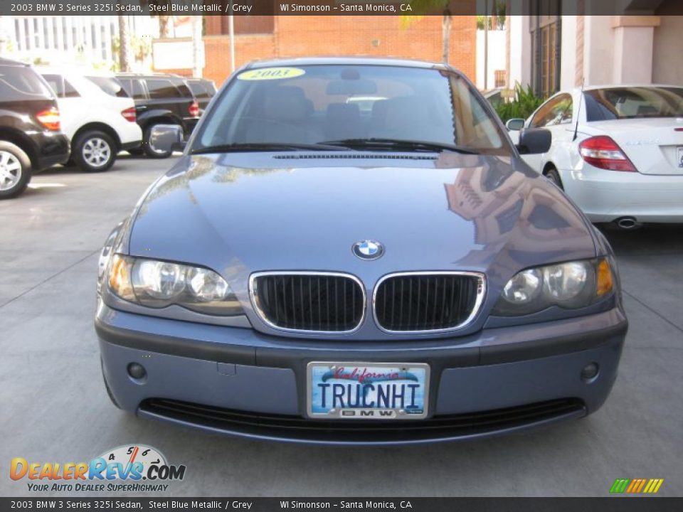 2003 BMW 3 Series 325i Sedan Steel Blue Metallic / Grey Photo #7