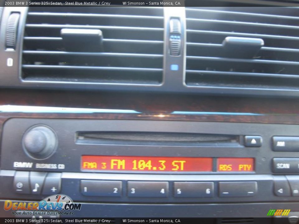 2003 BMW 3 Series 325i Sedan Steel Blue Metallic / Grey Photo #12