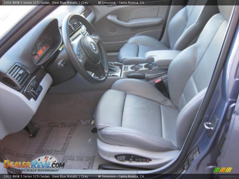 2003 BMW 3 Series 325i Sedan Steel Blue Metallic / Grey Photo #20