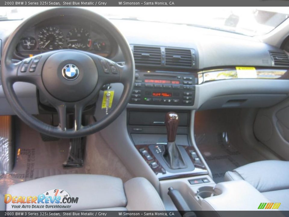 2003 BMW 3 Series 325i Sedan Steel Blue Metallic / Grey Photo #25