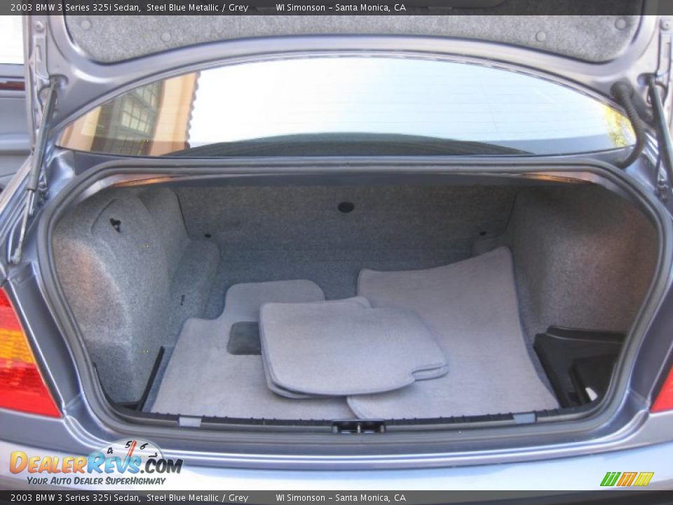 2003 BMW 3 Series 325i Sedan Steel Blue Metallic / Grey Photo #26