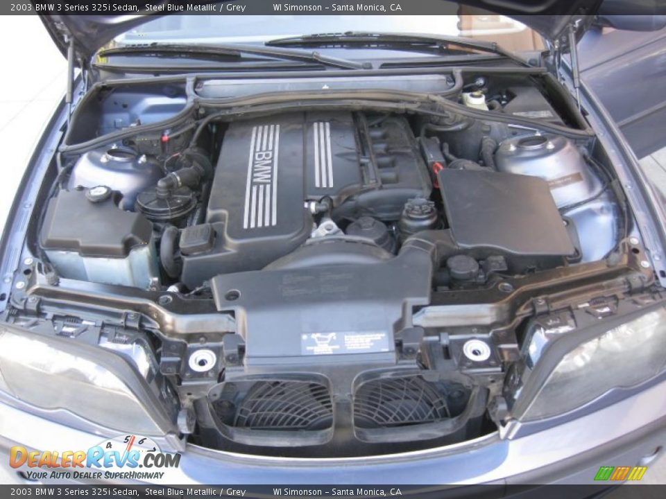 2003 BMW 3 Series 325i Sedan Steel Blue Metallic / Grey Photo #27