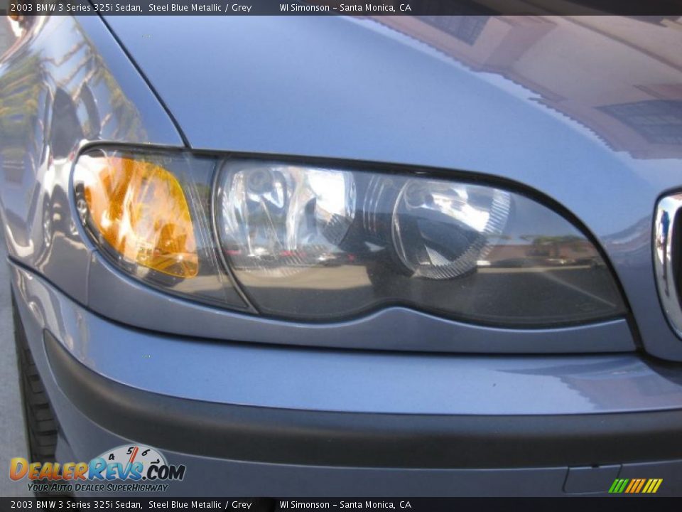 2003 BMW 3 Series 325i Sedan Steel Blue Metallic / Grey Photo #28