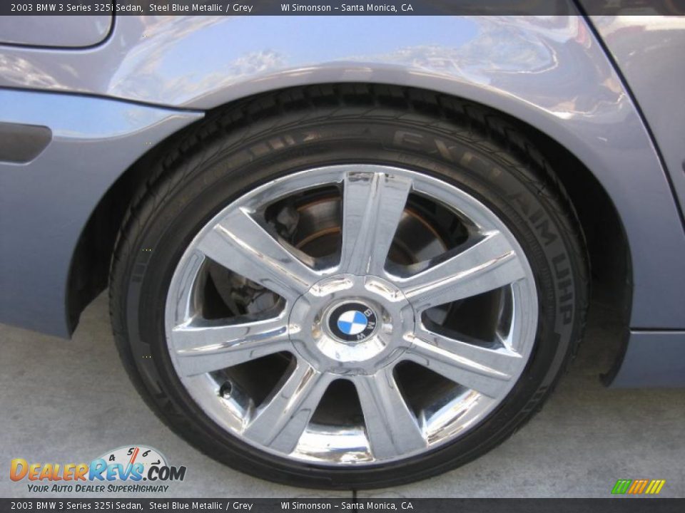 2003 BMW 3 Series 325i Sedan Steel Blue Metallic / Grey Photo #31