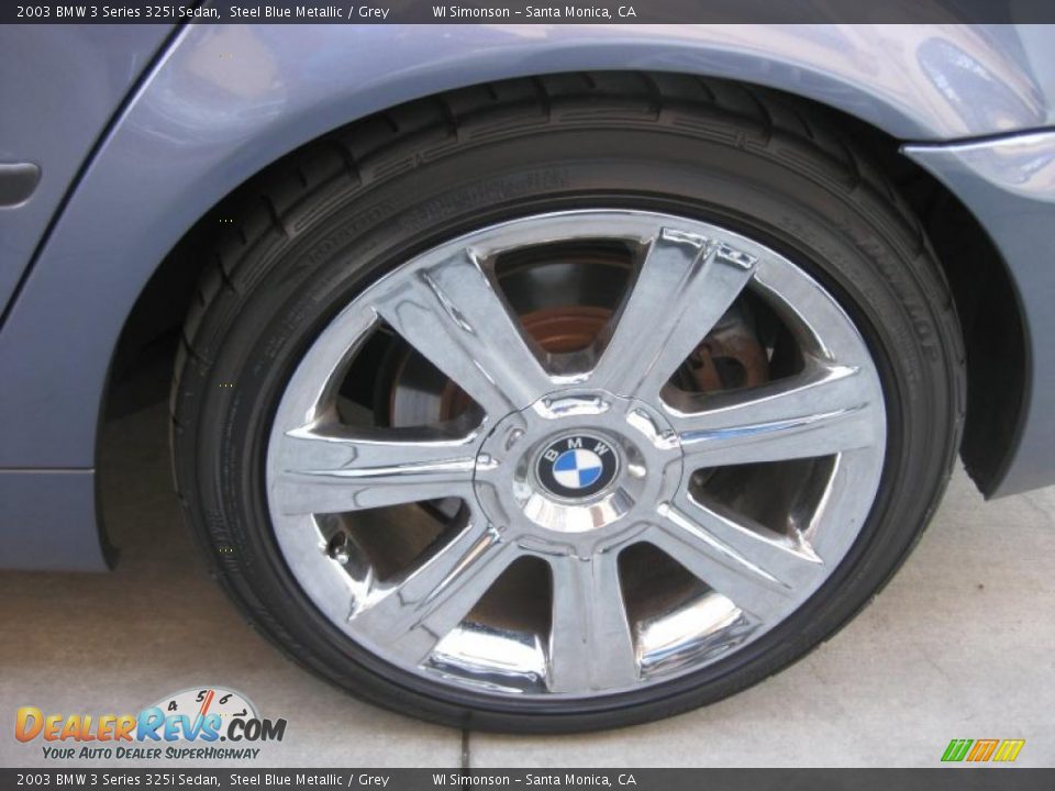 2003 BMW 3 Series 325i Sedan Steel Blue Metallic / Grey Photo #32